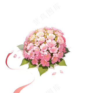 粉色花朵桃花玫瑰免抠素材58