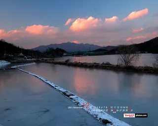 朝霞夕阳美景