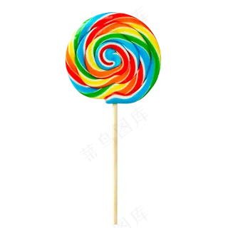 免抠彩虹色棒棒糖