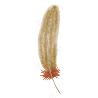 水彩羽毛免扣