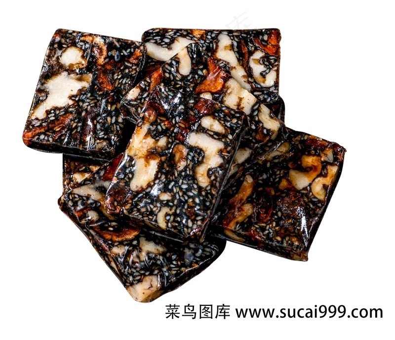 阿胶糕块素材简约黑色红色海报主图详情页食品