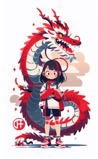 春节龙女孩 春节龙女孩