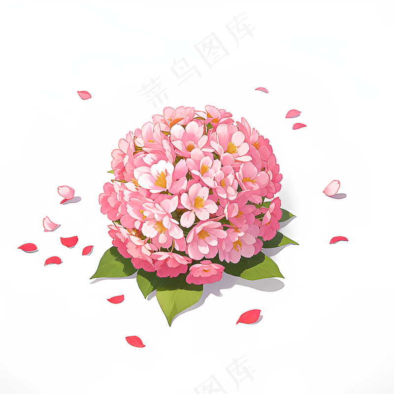 粉色花朵桃花玫瑰免抠素材56
