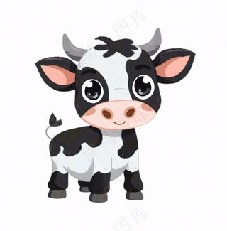 奶牛母牛动物卡通插画免抠