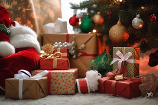 圣诞节礼物圣诞树装饰摄影图