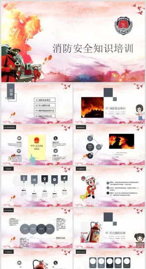 企业培训丨员工教育丨校园培训丨消防安全丨PPT模板031预览图