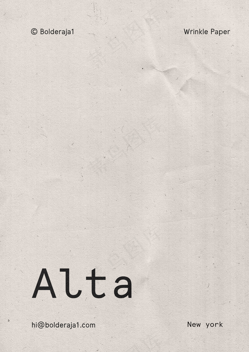 文字样机褶皱纸面海报(5)源文件模板免扣设计