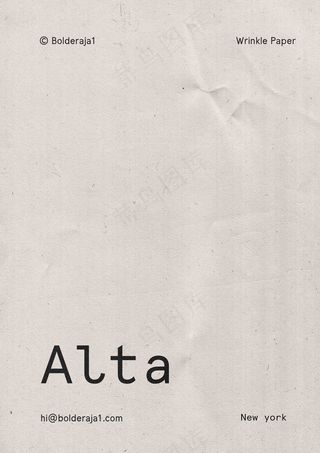 文字样机褶皱纸面海报(5)源文件模板免扣设计