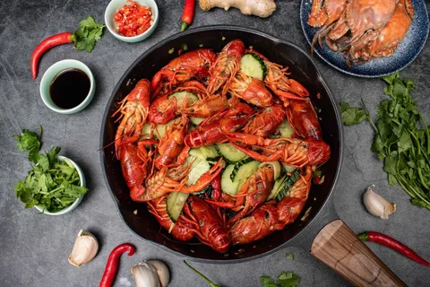 麻辣小龙虾美食