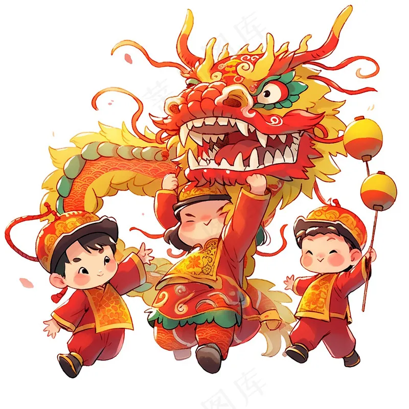新年舞龙儿童画图片素材 (17) 新年舞龙儿童画图片素材 (17)