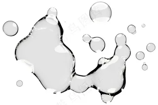 透明水滴白色背景1图片素材