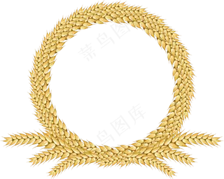 金色稻穗边框