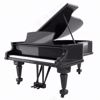 钢琴黑白乐器音乐免抠