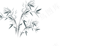 中国风水墨竹子图片古风竹叶竹林水彩手绘插画PNG免扣设计