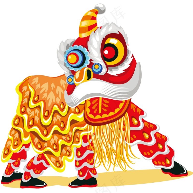 新年舞龙儿童画图片素材 (43)