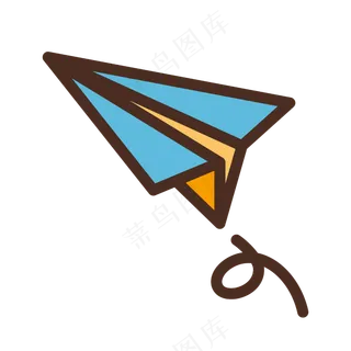 卡通手绘箭头纸飞机PNG免抠元素图片海报背景儿童装饰漂浮