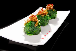 丁香鱼拌菠菜  35元