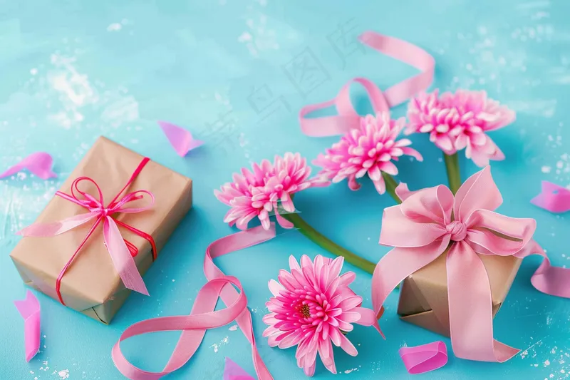 鲜花礼物礼盒妇女节女神节摄影图(4032x2688)