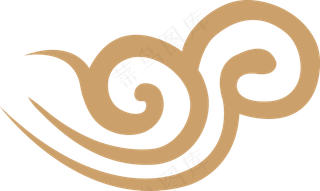 中式传统PNG免扣祥云中国风古典云吉祥图案工笔画创意素材 (136)