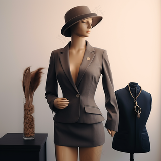 西服礼服定制女士时尚衣服摄影图