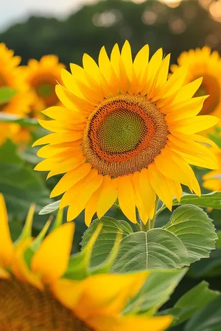 向日葵向阳鲜花摄影图