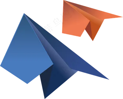 卡通手绘箭头纸飞机PNG免抠元素图片海报背景儿童装饰漂浮