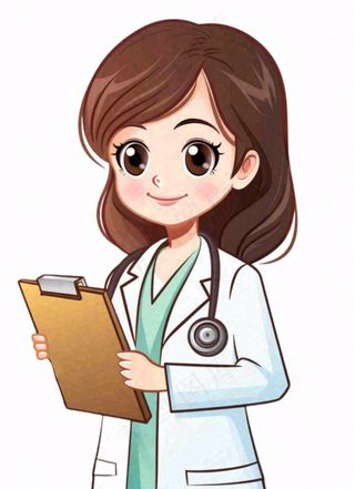 医生护士医务工作者卡通插画免抠