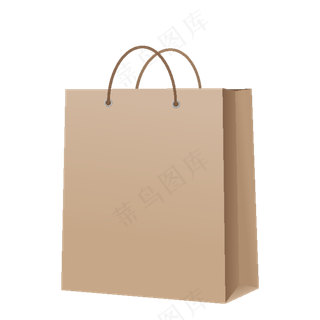 免抠牛皮纸手提袋