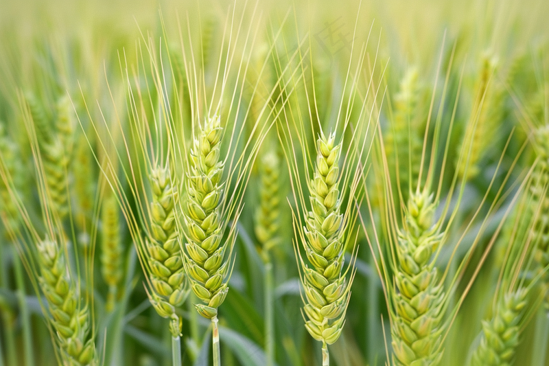 绿色小麦麦穗小满芒种摄影图