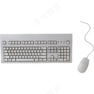 免扣一副白色的鼠标键盘