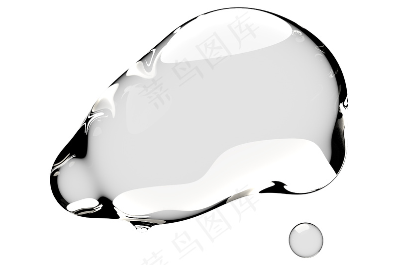 透明水滴白色背景31图片素材