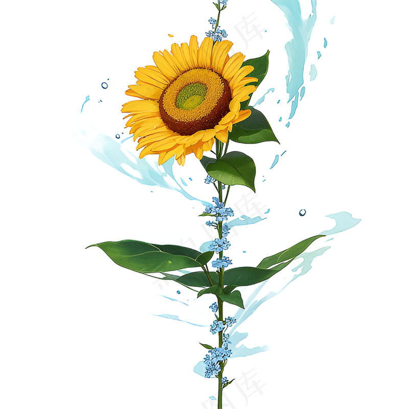黄色向日葵免抠素材21