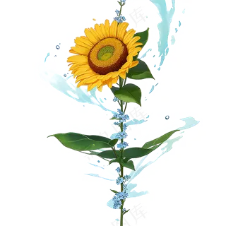 黄色向日葵免抠素材21