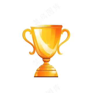 金色奖杯卡通插画免抠