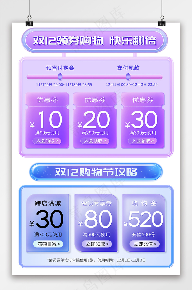 创意电商天猫优惠券模板psd模版下载