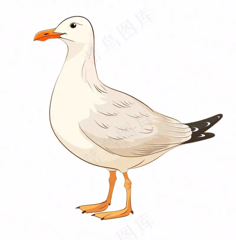 鸭子牲畜动物卡通插画免抠(1024x1040)