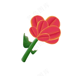 红色海报素材花朵