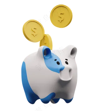 储钱罐2.5D立体免扣元素