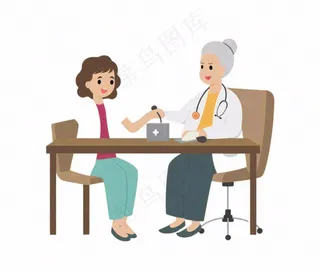 看病诊疗医生医疗人物卡通插画免抠
