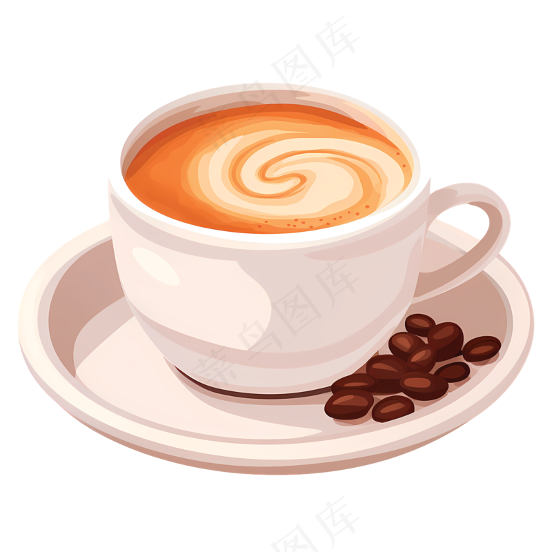 免抠一杯咖啡的拿铁