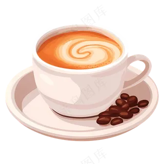 免抠一杯咖啡的拿铁