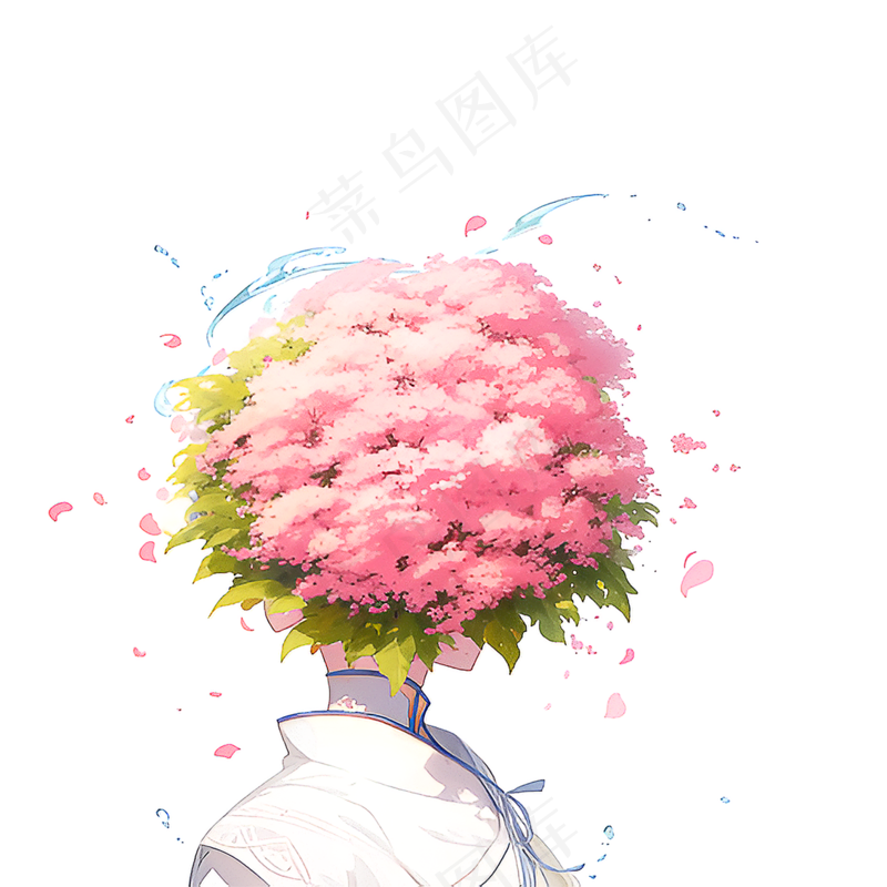 粉色花朵桃花玫瑰免抠素材33