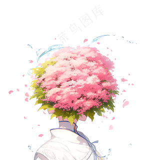 粉色花朵桃花玫瑰免抠素材33