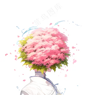 粉色花朵桃花玫瑰免抠素材33