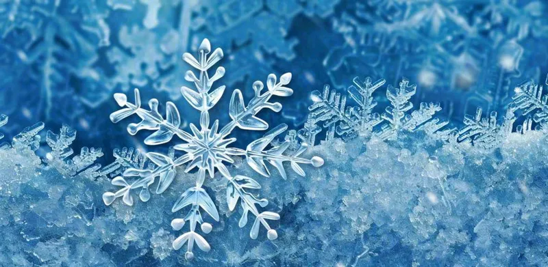 冬天雪花结冰寒冷大寒小寒大雪立冬冬至摄影图(1568x768)