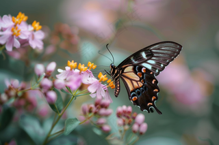 蝴蝶春天花丛蝶恋花摄影图