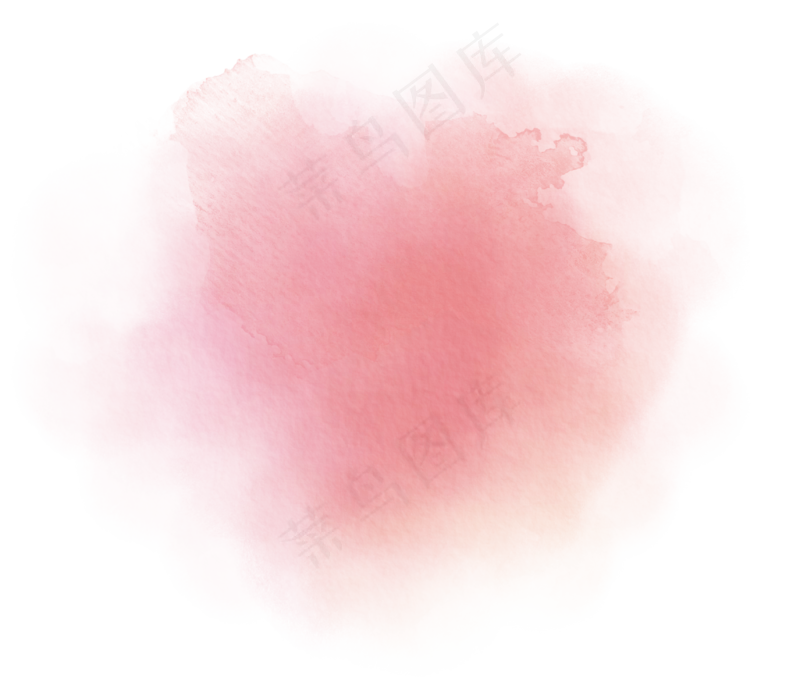 中国新年传统水墨晕染彩色免扣图片素材25