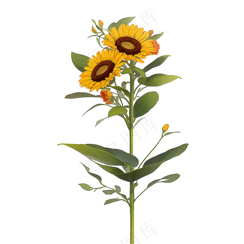 黄色向日葵免抠素材81