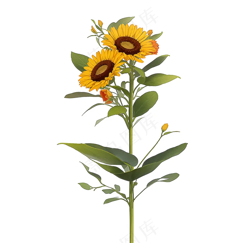 黄色向日葵免抠素材81