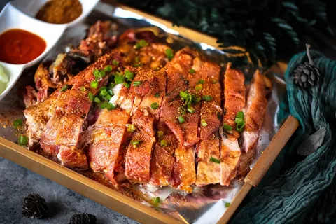 羊排切片肉块美食背景 羊排切片肉块美食背景